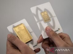 瑞銀金價下跌,Galeri24今日Pegadaian持穩