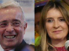 帕洛瑪·瓦倫西亞在正式提名阿爾瓦羅·烏里韋擔任哥倫比亞總統後向她致辭 – Publimetro Columbia