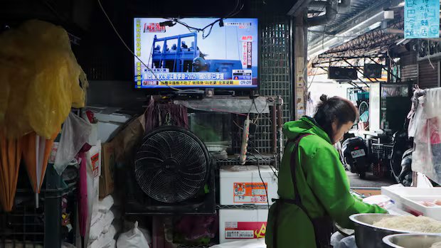 美日關係緊張後，中國軍隊在台灣周邊舉行演習，警告“外部勢力”