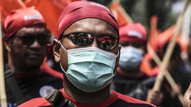 1,392 名人員部署到 Palace-DPR，以確保工人採取行動拒絕 UMP，敦促居民避開 Monas 地區