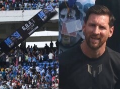 萊昂內爾·梅西印度之行開始時發布的視頻顯示,體育場遭到嚴重破壞