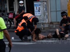 壯觀的碰撞:一對夫婦在貝爾格拉諾大道和阿維拉內達大道相撞時受傷