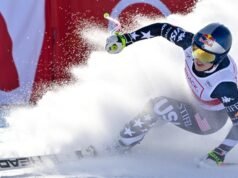 41 歲的林賽·沃恩 (Lindsay Vonn) 自 2018 年以來首次贏得速降世界杯冠軍