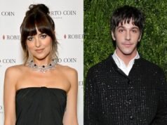 榜樣達科塔·約翰遜在洛杉磯的約會之夜牽著手