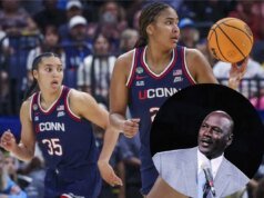 阿吉·福德 (Aggie Fudd) 開玩笑地請求莎拉·斯特朗 (Sarah Strong) 與邁克爾·喬丹 (Michael Jordan) 的聯繫