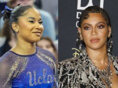 加州大學洛杉磯分校體操運動員回應 Icon 的特別禮物,喬丹·奇利斯 (Jordan Chiles) 和碧昂斯 (Beyoncé) 的恩愛大放異彩