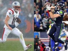 西雅圖海鷹隊與新英格蘭愛國者隊比賽