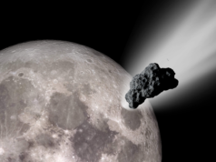 一顆巨大的小行星可能從內到外扭曲了月球