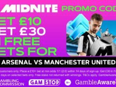 阿森納對陣曼聯可獲得 30 英鎊獎金