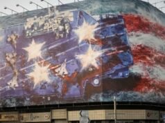 伊朗公佈壁畫警告稱,如果美國發動襲擊,伊朗將進行報復