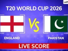 ENG 155/6 in 16.5 Over (目標 165) |英格蘭 vs 巴基斯坦 即時比分更新 T20 2026 年世界盃 Super 8 比賽:哈里布魯克破門得分