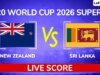 SL 27/3 in 8.1 Overs(目標 169)|紐西蘭 vs 斯里蘭卡 即時比分更新 T20 2026 年世界盃 Super 8 比賽:拉欽·拉文德拉 (Rachin Ravindra) 解僱庫薩爾·門迪斯 (Kusal Mendis)