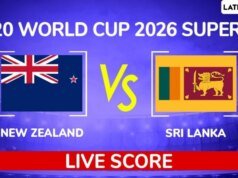 SL 27/3 in 8.1 Overs(目標 169)|紐西蘭 vs 斯里蘭卡 即時比分更新 T20 2026 年世界盃 Super 8 比賽:拉欽·拉文德拉 (Rachin Ravindra) 解僱庫薩爾·門迪斯 (Kusal Mendis)