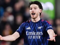 德克蘭·賴斯告訴阿森納不要理會爭冠領先優勢的噪音