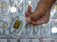 本週五金條最終價格下跌 43,000 印尼盾,至 29.04 億/克。