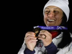 41 歲的美國人埃拉娜·邁耶斯·泰勒 (Elana Meyers Taylor) 贏得了她的第一個奧運會女子單人自行車冠軍