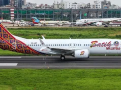 蠟染航空波音 737 座位排在起飛期間脫離