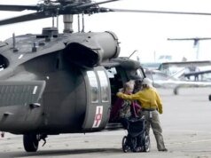 科羅拉多州國民警衛隊直升機訓練在丹佛健康中心進行