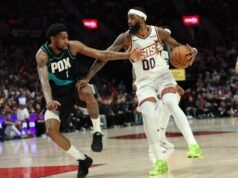 科林·吉萊斯皮 (Colin Gillespie) 拿下 30 分,太陽隊輕鬆擊敗開拓者隊。