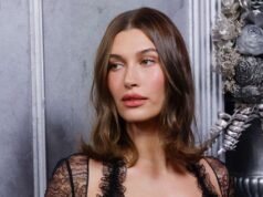 海莉·比伯在情人節只穿了一條小手巾