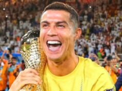 克里斯蒂亞諾慶祝戰胜阿拉伯人