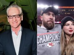 比爾馬赫對泰勒絲的前任和她的未婚夫特拉維斯凱爾斯進行了粗魯的比較