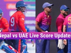 NEP 88/3 in 12 Overs (目標 146) |尼泊爾 vs 阿聯酋 實時比分更新 T20 2026 年世界杯熱身賽