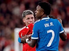 官方:歐足總已全面介入普雷斯蒂亞尼-維尼修斯案