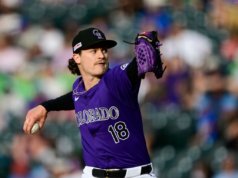 落基山脈隊的瑞恩·費爾特納 (Ryan Feltner) 從飽受傷病困擾的 2025 賽季回歸後,變成了“穴居人”