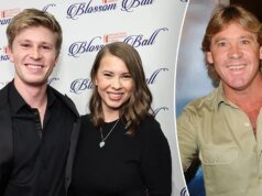 賓迪歐文 (Bindi Irwin) 和羅伯特 (Robert) 在史蒂夫歐文 (Steve Irwin) 64 歲生日之際向他致敬。