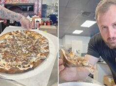 佛羅里達州雄鹿燃煤披薩店製作的鬣蜥病毒披薩