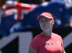 蜂群中斷比賽後,塔莉亞·吉布森被迫跑去掩護