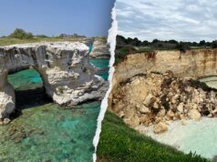 義大利「情人拱門」因惡劣天氣在情人節倒塌