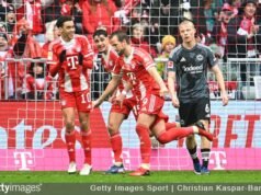 拜仁慕尼黑3-2法蘭克福:肯·內爾維的梅開二度足以確保勝利