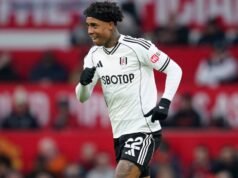 富勒姆邊鋒凱文因腳傷缺席數週