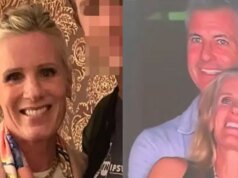 前人力資源主管克里斯汀·卡伯特在海灘散步時炫耀她的腹肌