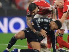 皇家馬德里隊和本菲卡隊在冠軍聯賽季后賽中進行了一場病態的比賽