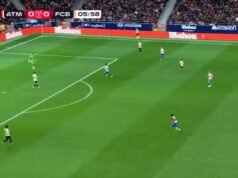 對上那場比賽的進球傳遍了世界:馬德里競技隊對巴塞隆納的比賽中的那個進球