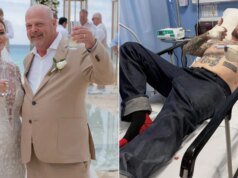 “典當明星”里克·哈里森的兒子科里在摩托車事故後錯過了婚禮