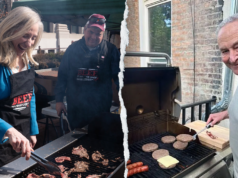 「那是什麼?」:民主黨州長燒烤奇怪的「雜草瓦克」燒烤架的照片