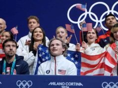 美國隊在花樣滑冰團體賽中獲得金牌,加拿大隊獲得第五名