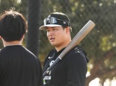 村上宗隆在白襪隊春訓中使用的大蝙蝠木槌