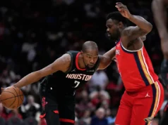 火箭隊以107-105擊敗鵜鶘隊,升至西部第三位