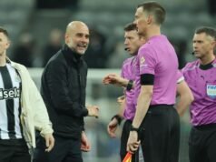 瓜迪奧拉預計曼城獲勝時因裁判犯規而被禁賽兩場