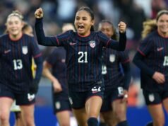 美國女足憑藉艾莉莎湯普森的進球贏得 Shibelives 杯冠軍