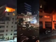 以色列對黎巴嫩首都貝魯特發動猛烈轟炸