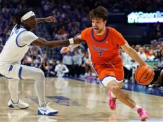 排名第 5 的佛羅裡達州隊擊敗肯塔基州隊,取得 11 連勝