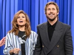 瑞恩高斯林罕見地在伊娃門德斯生日那天聯合電視露面,令她大吃一驚