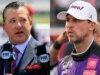 東尼史都華 (Tony Stewart) 呼應丹尼哈姆林 (Denny Hamlin) 的臭名昭著的話,煙霧讓他的妻子莉亞 (Leah) 用四個字轉回來
