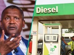 由於原油價格上漲,丹格特煉油廠將柴油價格提高到 N1,000 以上